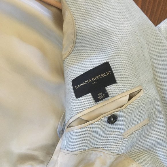 Banana Republic 40R Made in Egypt Linen Jacket/Blazer/Sport Coat - Picture 11 of 12